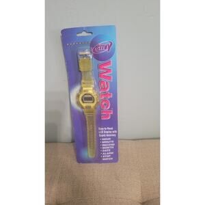 Vintage Envy LCD Digital Watch – Yellow Quartz Sport Style – New Sealed 90s Y2K